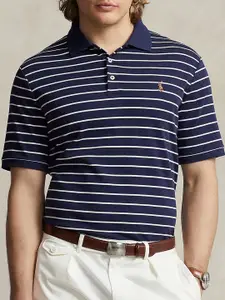 Polo Ralph Lauren Men Striped Polo Collar Cotton Slim Fit T-shirt