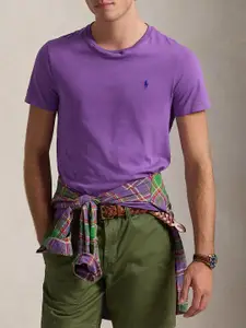 Polo Ralph Lauren Men Solid Round Neck Cotton Slim Fit T-shirt