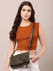 Raabta Fashion Women Round Neck Styled Back Crop Top