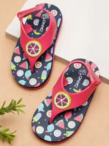 ONYC Girls Printed Slip-On Premium Watermelon Candy Flipflops - Pink (Girls)
