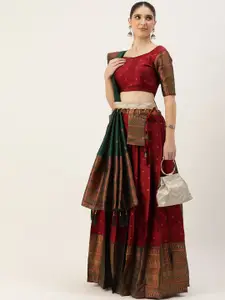 DIVASTRI Semi-Stitched Lehenga & Unstitched Blouse With Dupatta
