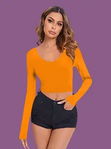 Dream Beauty Fashion V-Neck Fitted Crop Top