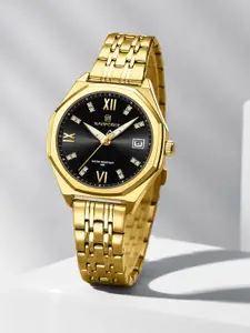 Naviforce Women Dial & Stainless Steel Straps Analogue Watch NF5052_G B G