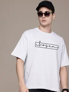 Moda Rapido Men Typography Printed Round Neck Cotton Oversized Fit T-shirt