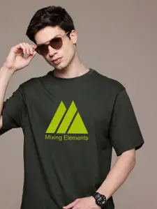 Moda Rapido Men Typography Printed Round Neck Cotton Oversized Fit T-shirt