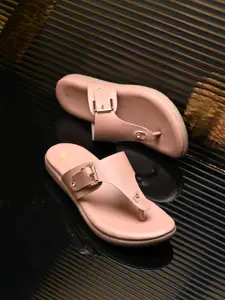 DIVASTRI Women Textured Open Toe Flats