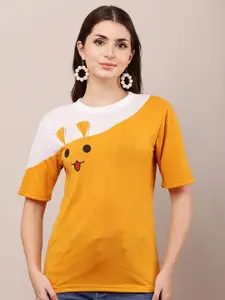 Raabta Fashion Colourblock Round Neck Top