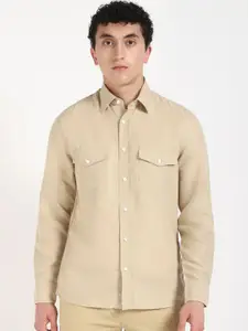 Tommy Hilfiger Men Spread Collar Solid Casual Shirt