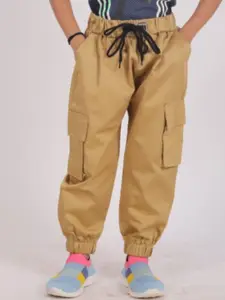 BAESD Boys Relaxed Straight Leg High-Rise Pleated Cargos Trousers