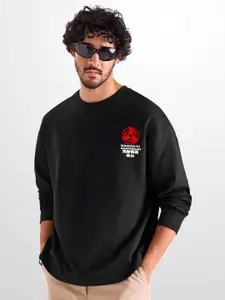 ZEN1 FASHION Men Abzorb Graphic Printed Round Neck Cotton Oversized T-shirt