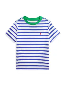 Polo Ralph Lauren Boys Striped Pure Cotton Slim Fit Jersey Ringer Tee