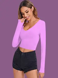 Dream Beauty Fashion Women Solid V-Neck Top