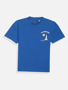 Allen Solly Junior Boys Graphic Printed Round Neck Cotton T-shirt