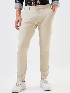 SPYKAR Men Slim Fit Mid-Rise Chinos Trousers