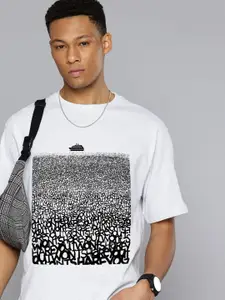 Moda Rapido Men Typography Printed Round Neck Cotton Oversized Fit T-shirt