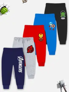 Marvel by Miss and Chief Boys Pack Of 5 Avengers Printed Joggers