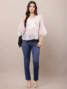 Raabta Fashion Women Self Design Peplum Top