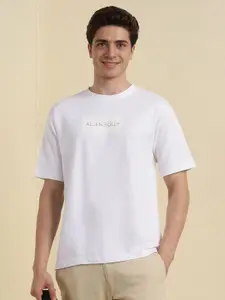 Allen Solly Men Typography Printed Round Neck Cotton T-shirt