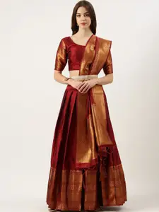 DIVASTRI Semi-Stitched Lehenga & Unstitched Blouse With Dupatta