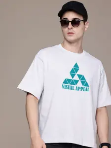 Moda Rapido Men Typography Printed Round Neck Cotton Oversized Fit T-shirt