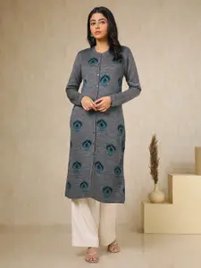 Soch Women Ethnic Motifs Thread Work Kurta
