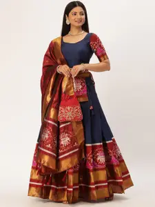 DIVASTRI Semi-Stitched Lehenga & Unstitched Blouse With Dupatta