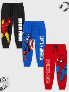 Marvel by Miss and Chief Boys Pack Of 3 Avengers Printed Joggers
