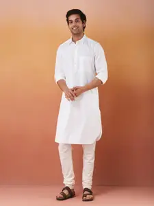 Fabindia Shirt Collar Pure Cotton Straight Kurta