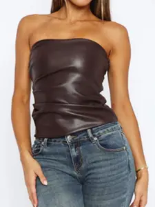 MIAKEE Women Coated Tube Top