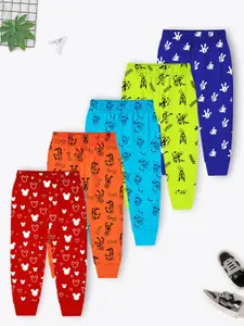 Disney By Miss and Chief Boys Pack Of 5 Printed Cotton Joggers