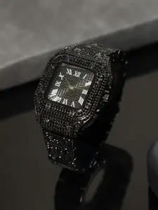 HAUTE SAUCE by  Campus Sutra Women's The Bijou Roman Square Watch AW25_HSWC1274