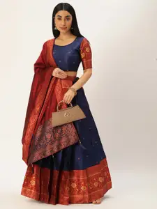 DIVASTRI Semi-Stitched Lehenga & Unstitched Blouse With Dupatta