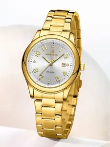 Naviforce Women Embellished Dial & Stainless Steel Straps Analogue Watch NF5059_G W