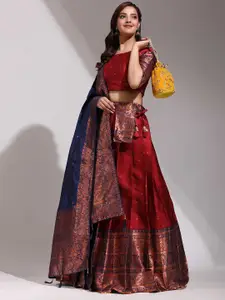DIVASTRI Semi-Stitched Lehenga & Unstitched Blouse With Dupatta