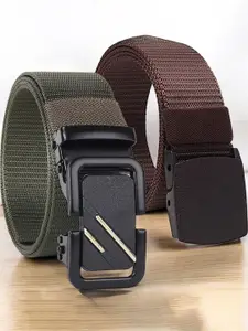 Metronaut Men Pack of 2 Textured Belt