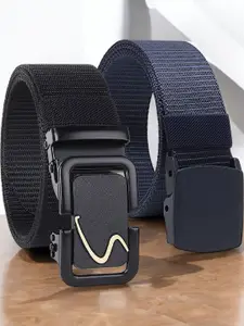 Metronaut Men Pack of 2 Textured Belt