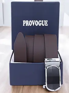 Provogue Men Textured Leather Formal Belt