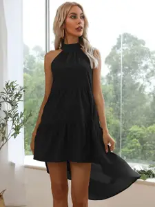 DressBerry Halter Neck A-Line Mini Dress