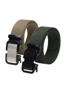 Provogue Pack Of 2  Men Canvas Woven Design Belt