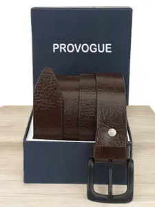 Provogue Men Textured Leather Belt