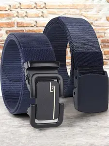 Metronaut Men Pack Of 2 Textured Belt