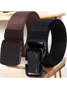 Metronaut Men Pack Of 2 Textured Belt