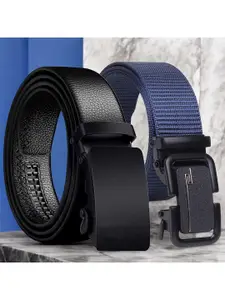 Provogue Men Pack Of 2 Textured Formal Belt