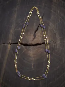 Kushal's Fashion Jewellery Copper Gold-Plated Antique Necklace