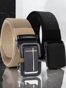 Metronaut Men Textured Pack Of 2 Belt