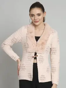 Chemistry Self Design Woollen Open Front Shrug