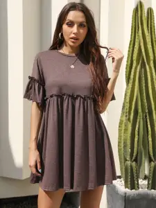 DressBerry Bell Sleeve A-Line Mini Dress