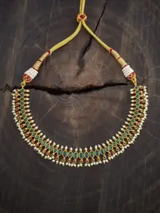 Kushal's Fashion Jewellery Copper Gold-Plated Antique Necklace