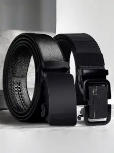 Metronaut Men Set Of 2 Textured Belt
