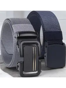 Metronaut Men Pack Of 2 Textured Formal Belt